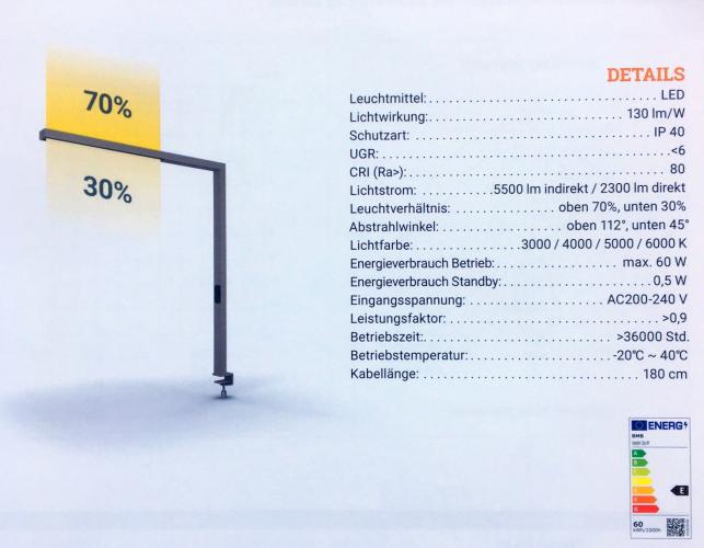 Smarte Klemmleuchte UPLIGHT  BMB