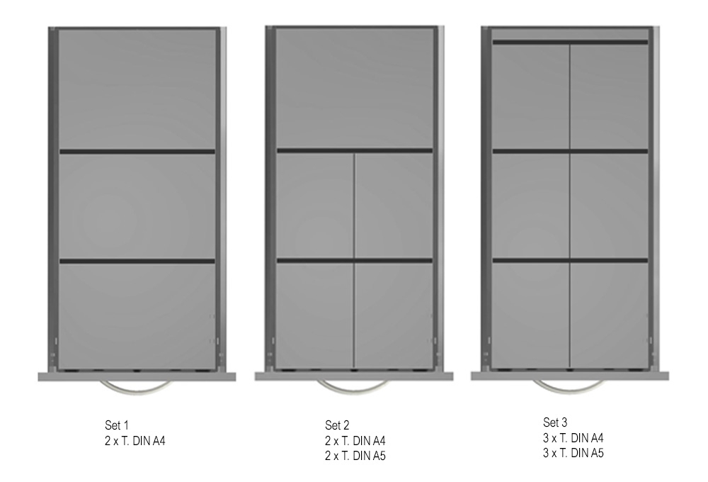 Schubladen-Sets für Container 800 mm tief